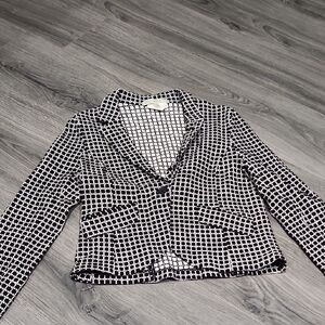 VINTAGE Mosiac & Co Blk/Wht Window Pane Blazer